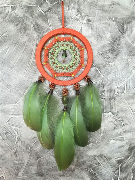 Check spelling or type a new query. Magic dreamcatcher with green jasper Green and orange dream | Etsy | Bright bedroom decor ...