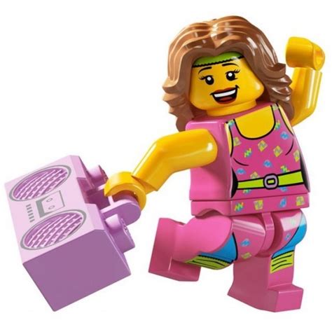 A Lego Figure Is Holding A Pink Toaster