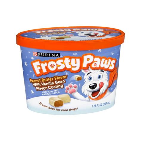 Purina Frosty Paws Bites Frozen Treats For Dogs Peanut Butter Wvanilla