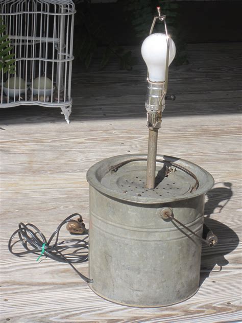 Old Minnow Bucket Recycled Into A Lamp Perfect For A Cabin On The Lake