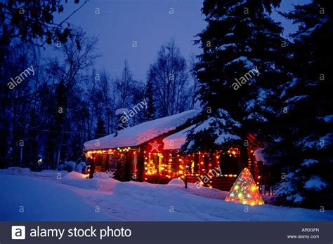 Check spelling or type a new query. Anchorage log cabin with Christmas lights AK Southcentral ...
