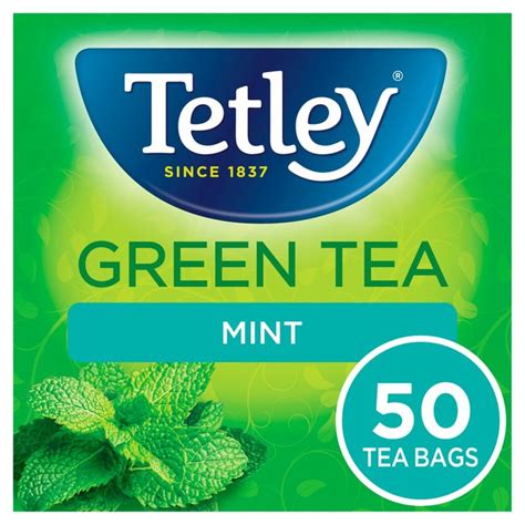 Tetley Green Tea Mint 50 Tea Bags Morrisons