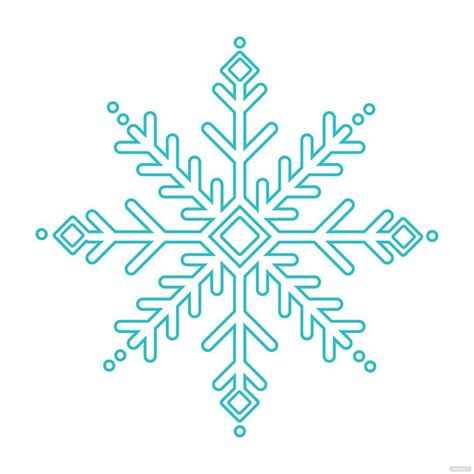 Snowflake Outline Vector In Illustrator Svg  Eps Png Download