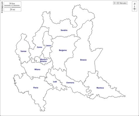 Cartina fisica lombardia da stampare. Lombardia mappa gratuita, mappa muta gratuita, cartina ...