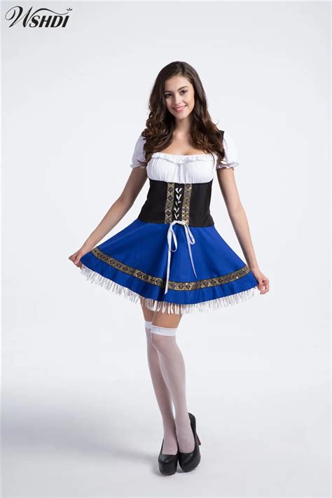 Adult Beer Maid Costume German Beer Girl Dress Sexy Oktoberfest Wench