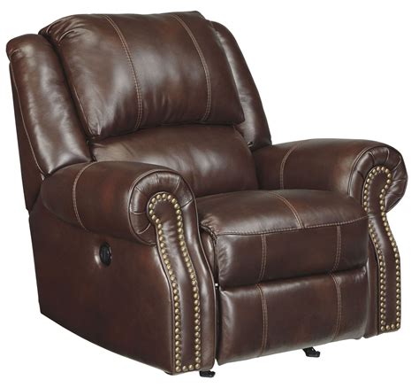 Esright massage recliner chair lane home furnishings gladiator rocker recliner this recliner by slumberland is our pick for the best overall rocker recliner chair. Collinsville Chestnut Power Rocker Recliner from Ashley ...