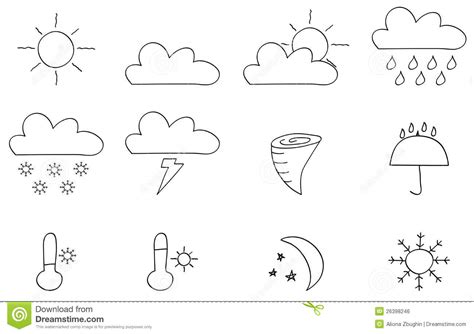 Weather Icons Stock Vector Illustration Of Climate Stars 26398246