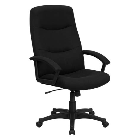 Flash Furniture Rochelle High Back Black Fabric Executive Swivel Office