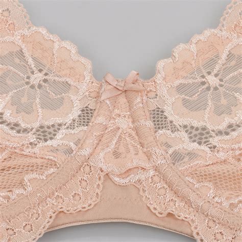 women s full coverage no padding floral lace underwired plus size bra ebay