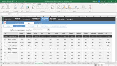 Planilha De Controle Financeiro Completo Em Excel Planilhas Prontas
