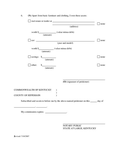 Free Printable Divorce Papers Kentucky Tutoreorg Master Of Documents