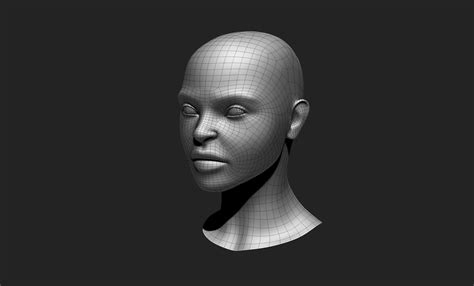 3d Model Female Head 4 Vr Ar Low Poly Cgtrader