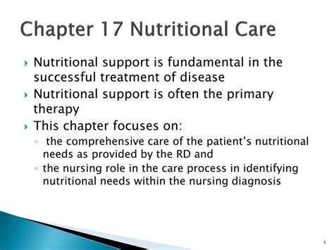 Ppt Chapter 17 Nutritional Care Powerpoint Presentation Free