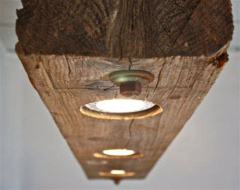 Rustic Lighting Reclaimed Wood Light Beam Light Lighting Etsy