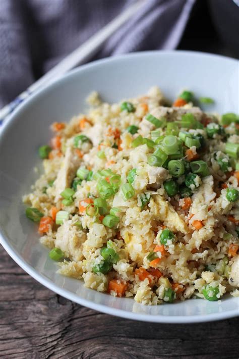 I made three types of cauliflower rice. Chicken & Cauliflower Fried Rice - Stephanie Kay Nutrition