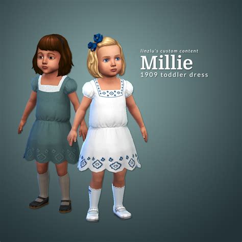 Millie 1909 Toddler Dress Sims 4 Toddler Sims 4 Cc Kids Clothing Sims