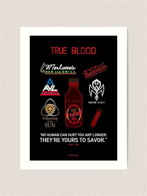 True Blood Logos Art Print For Sale By Clmdesign Redbubble