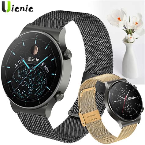 for huawei watch gt 2 pro strap gt2 gt 46mm 42mm gt2e watchband milanese bracelet stainless