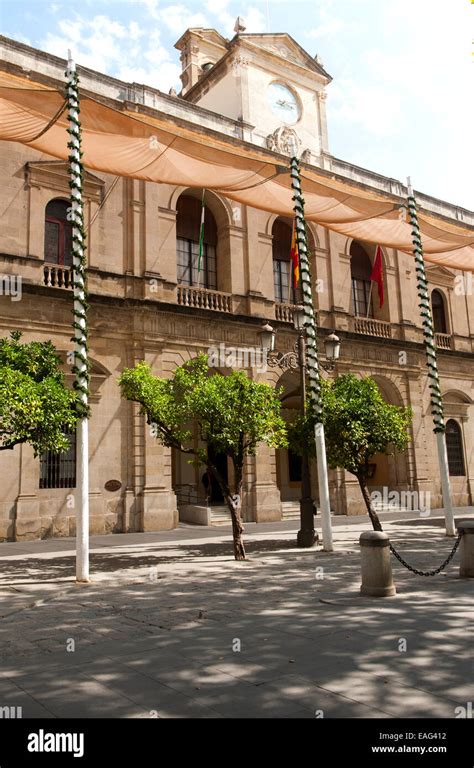 Historic Ayuntamiento City Hall Building In Central Seville Spain