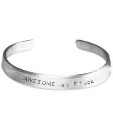 Awesome As Fuck Hand Stamped Bracelet