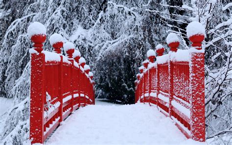 43 Winter Covered Bridge Wallpaper