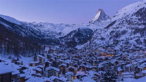 Matterhorn Zermatt Switzerland Winter Matte