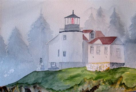 Bass Harbor Lighthouse Painting By Randy Rhodes Pixels