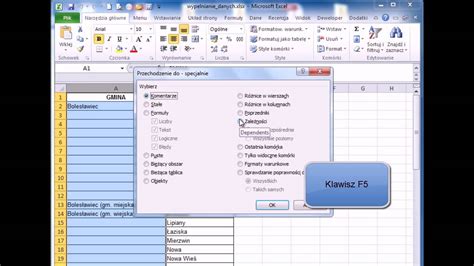 Ms Excel Jak Wype Ni Puste Kom Rki Warto Ci Z Kom Rki Powy Ej