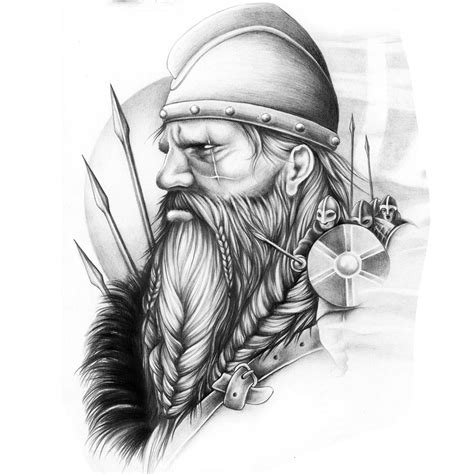 Warrior Viking Custom Tattoo Design Memorial Tattoos Anglo Saxon