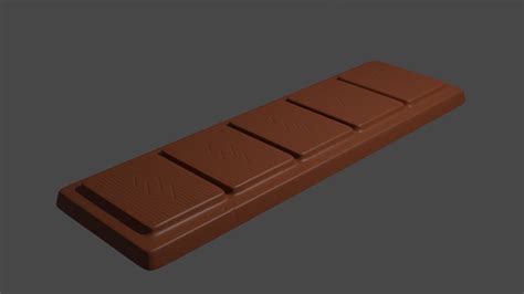 Chocolate Bar 3d Dessert Cgtrader