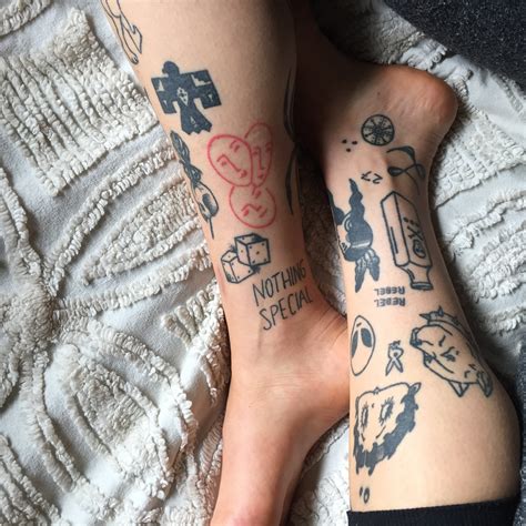 All My Lower Leg Stick And Pokes Done By Myself Sticknpokes
