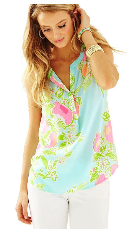 Lilly Pulitzer Sleeveless Stacey Top Afterpartysale Lilly Pulitzer