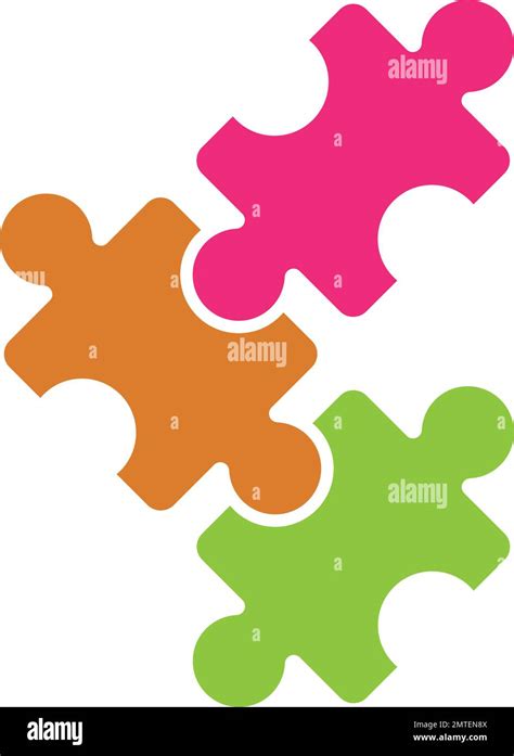 Puzzle Logo Vector Illustration Template Design Stock Vector Image