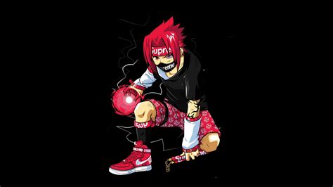 Wallpaper Uchiha Sasuke Supreme Anime Redhead 1920x1080