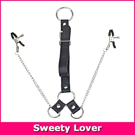 Wholesale 5 Pcslot Nipple Clamps For Men With Metal Cock Ring