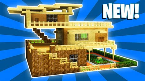A wooden survival house with a simple and modern design! How To Build A Modern Survival House In Minecraft - Minecraft Ideas