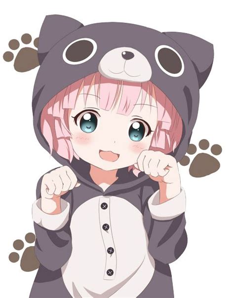 A Cute Chibi Girl With A Cat Hoodie Aww Nhân Vật Anime Manga