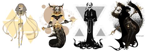 Four Nightmarionne Halloween Forms Mummy Naga Demon Priest And