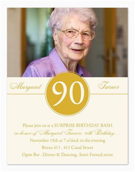 90th Birthday Invitation Wording Samples 15 90th Birthday Invitations