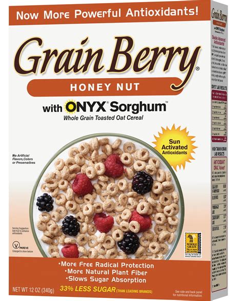 Grain Berry Honey Nut Toasted Oats Cereal 12 Oz