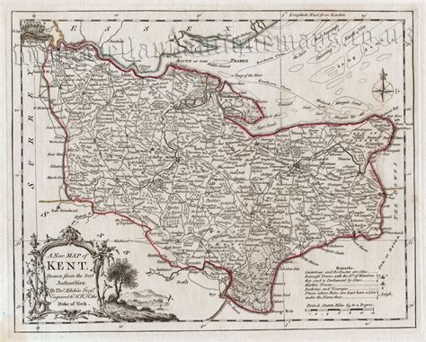 A New Map Of Kent Drawn From The Best Authorities Ex England