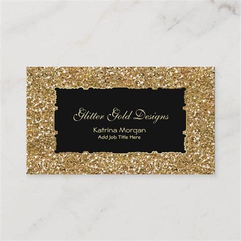 Glitter Gold Elegance Business Cards Zazzle