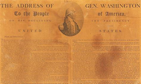 George Washingtons Farewell Address September 19 1796 Important