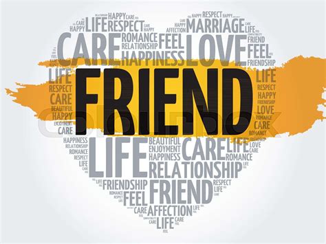 Friend Word Cloud Collage Stock Vector Colourbox