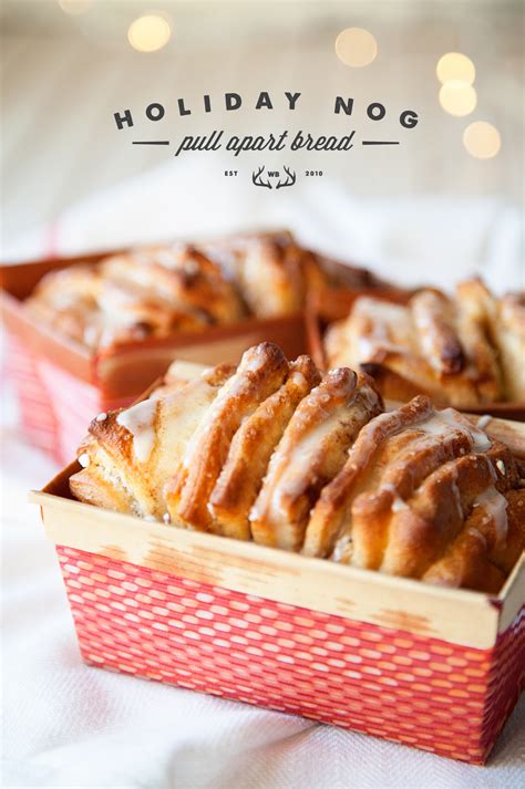 Funny christmas gift ideas for the neighbors: Holiday Nog Pull Apart Bread + Neighbor Gift • Whipperberry