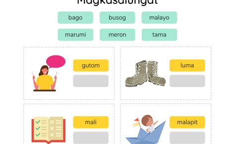 Salitang Magkasalungat Worksheets Set 1 The Filipino Homeschooler