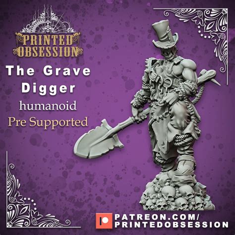 Graveyard Guy Grave Digger For Dungeons And Dragons Printed Obsession