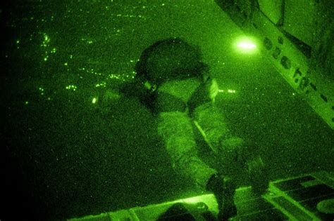 A Green Beret From 3rd Special Forces Group Airborne Jumps From A Us