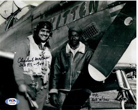 Charles Mcgee Autographed Signed 8x10 Psa Dna Wwii Tuskegee Airmen P 51