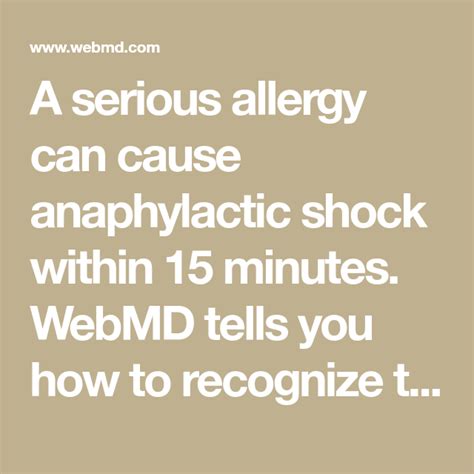 Anaphylactic Shock What You Should Know Anaphylactic Shock